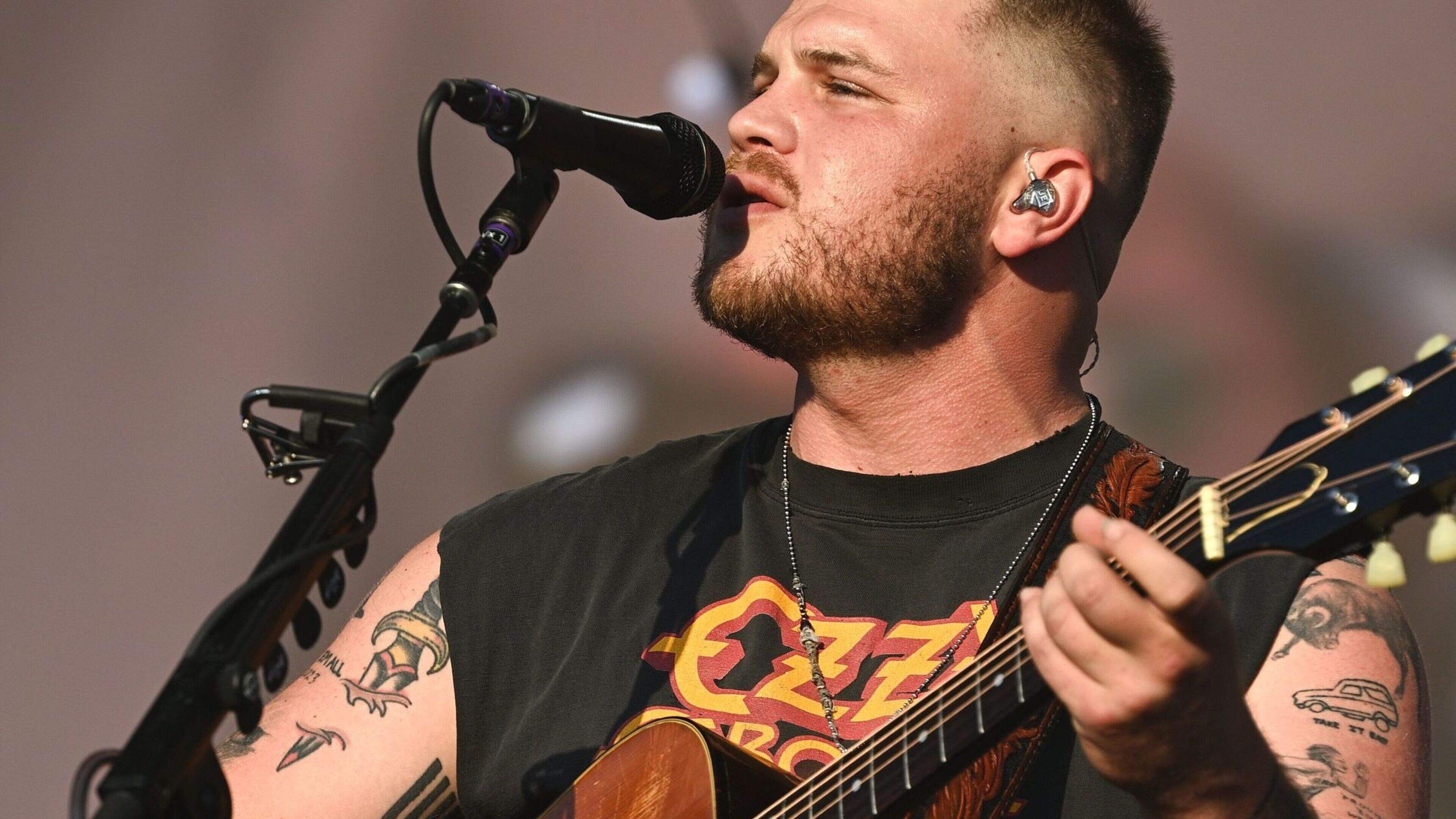 US country singer Zach Bryan wears ‘Free Palestine’ t-shirt at Robert Kraft’s Gillette Stadium
